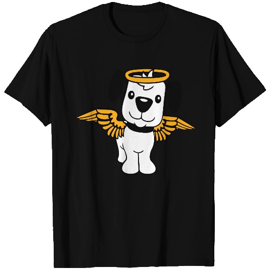 Dog Angel Halo Wings Heaven Cute Flying Puppy Cool T Shirts