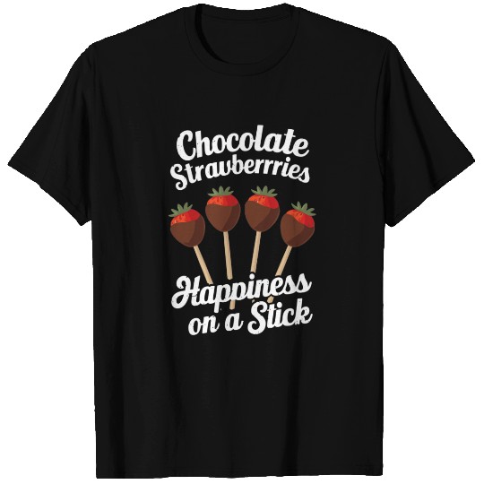 Chocolate Strawberries Happiness on a Stick T Shirts