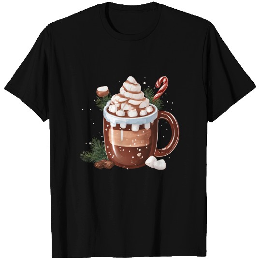 Festive Hot Chocolate with Marshmallows T Shirts