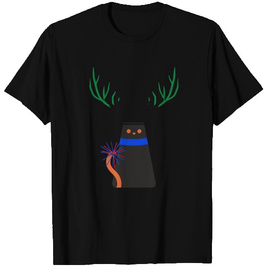 Cat with deer antlers T Shirts