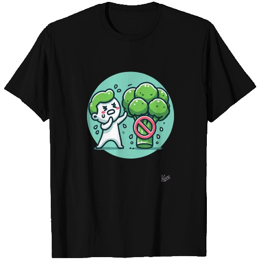No Broccoli – Funny Anti-Veggie Design T Shirts