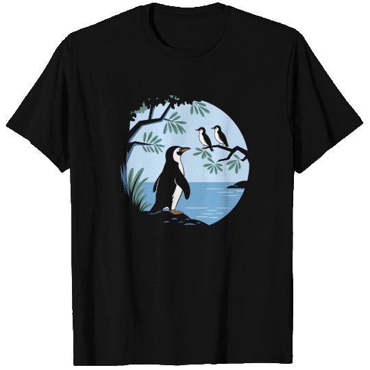 Birdwatching Penguins Nature Scene T Shirts
