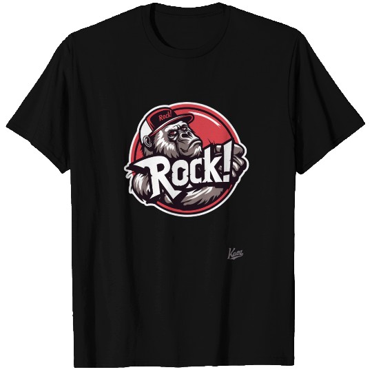 Rock Music Gorilla with Cap T Shirts