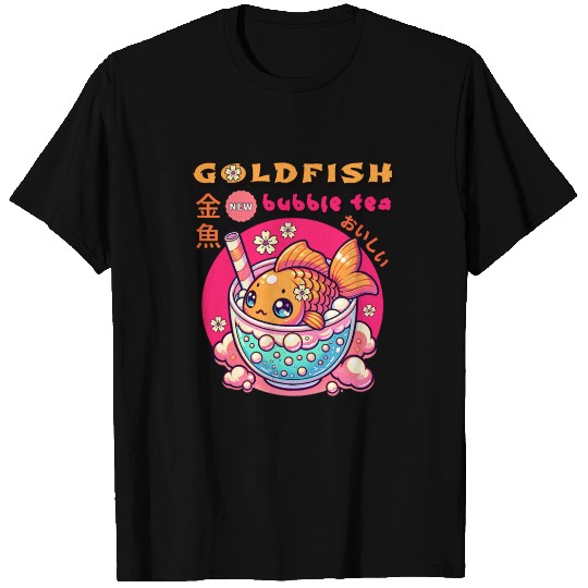 Goldfish Japanese Bubble Tea T Shirts