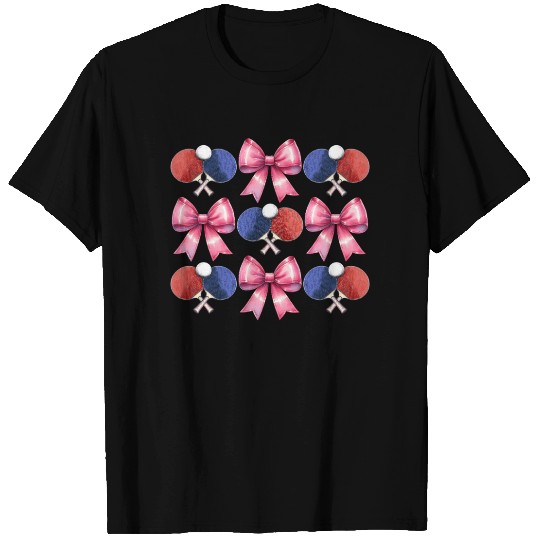 Coquette Bow Table Tennis Ping Pong Mothers Day T Shirts