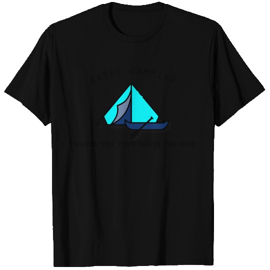 Kayak Camping blue T Shirts