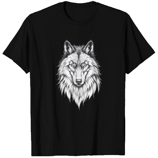 Wolf Face: Majestic and Wild T Shirts