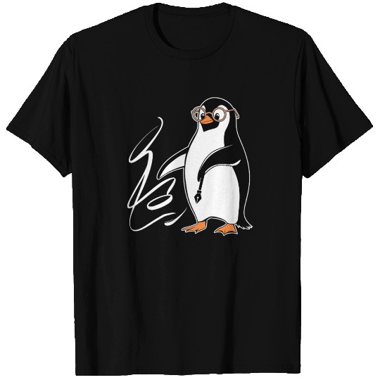 Penguin Calligraphy Enthusiast Art T Shirts