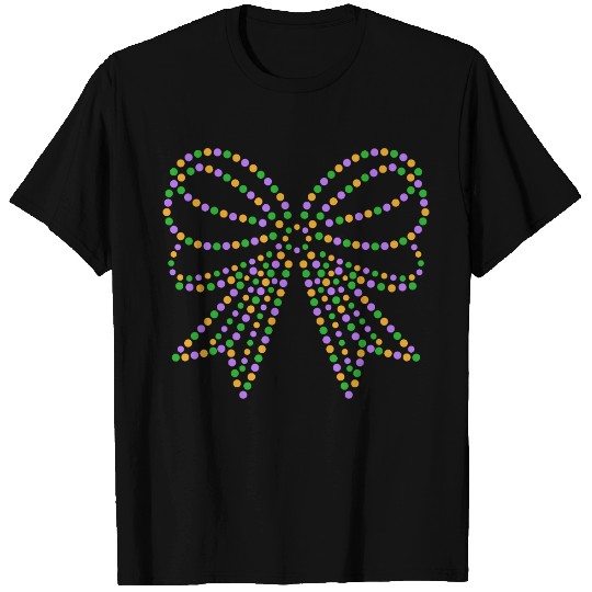 beads Coquette Bow Mardi Gras Festival Fleur T Shirts