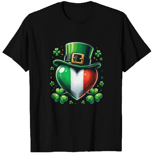 Shamrock Heart Hat Love T Shirts