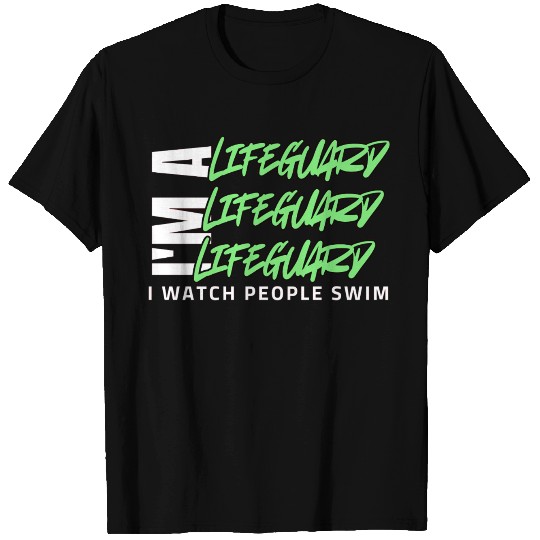 Funny Modern Typography lifeguard instructor Swim T Shirts
