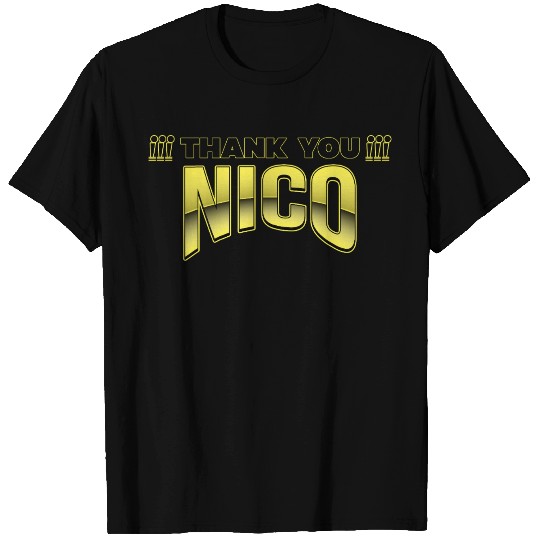 Thank you nico T Shirts design yellow