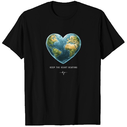 Keep the Heart Beating Environment Earth Day Heart T Shirts