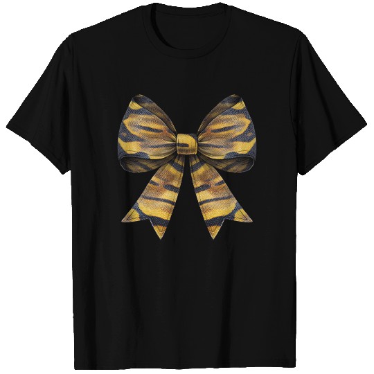 Coquette Bow Ball Python Snake Skin Pattern T Shirts