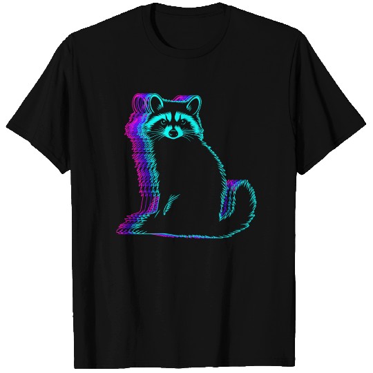 Retro Raccoon Opossum Street Cat Vaporwave T Shirts