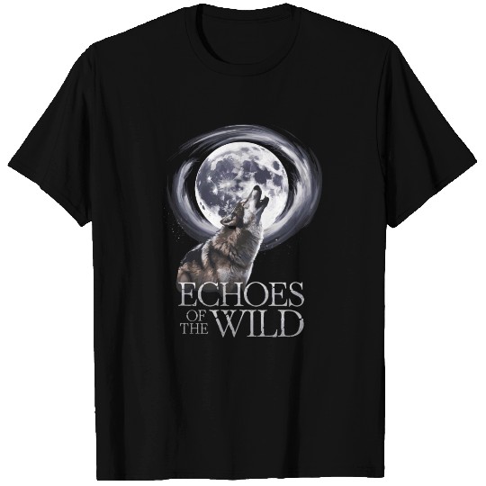 Echoes Of The Wild Howling Wolf Moon Art T Shirts