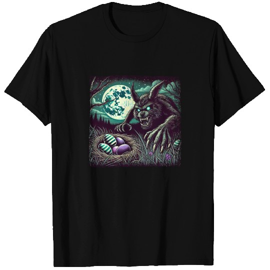 Creepy Werewolf Easter Bunny Nightmare T Shirts