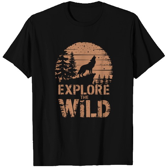 Explore the Wild – Adventure Wolf Silhouette T Shirts