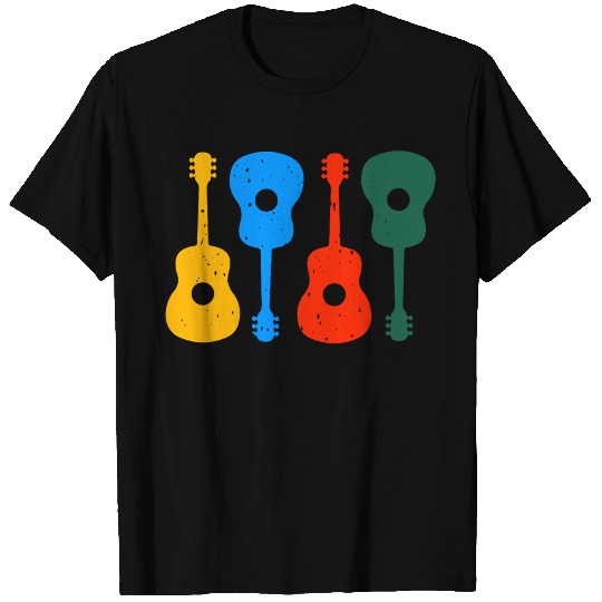 Guitars acoustic retro vintage T Shirts