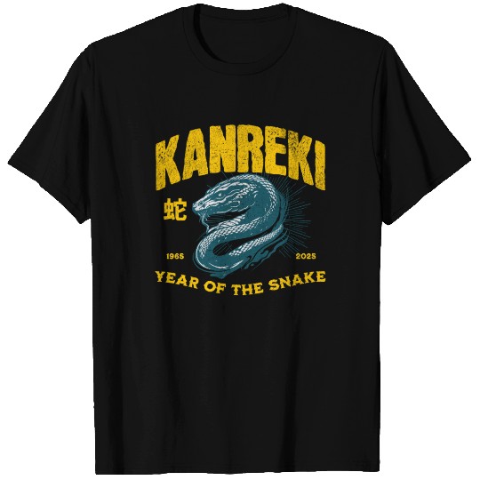Kanreki 60th Birthday Japanese Year of the Snake T Shirts