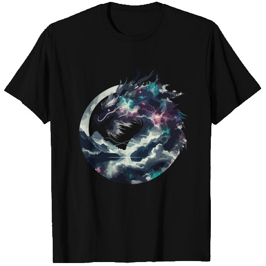 Zen Black Chinese Dragon T Shirts