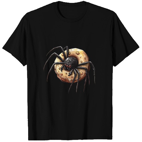 Donut Spider Funny Creative Motif T Shirts