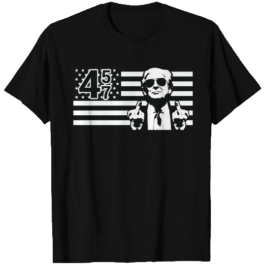 Trump 45 47 USA Flag T Shirts