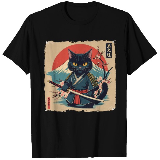 samurai cat T Shirts