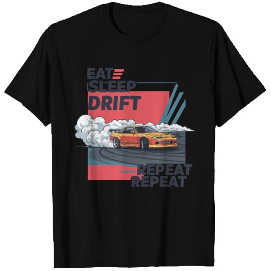 Eat Sleep Drift Repeat T Shirts – Neon JDM Car Raci