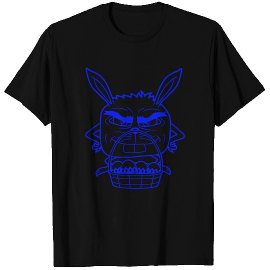 Easter Bunny Eggs Basket Evil Eye Dangerous Smile T Shirts