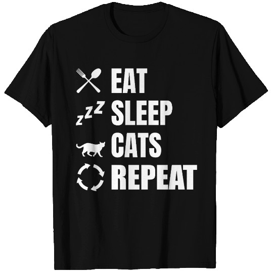 Cat Owner Daily Routine T Shirts