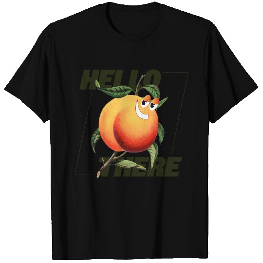 Hello There – Smiling Peach Flirt Graphic T Shirts