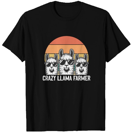 Funny Alpaca Llama Farmer - Crazy Llama Farmer T Shirts