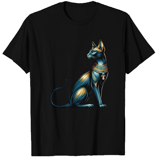 Bastet | Egyptian Cat Goddess & Ankh Symbol T Shirts
