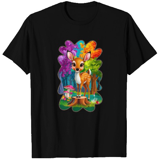 Kids deer in the forest 2 T Shirts