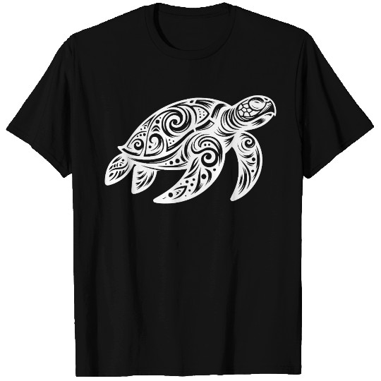 Ornamental Beauty Of A Sea Turtle T Shirts