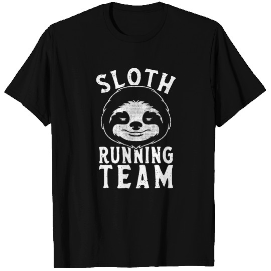 Sloth Running Team Lazy Person Sloth T Shirts