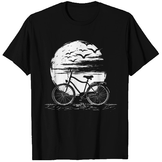 Cycling Drawing T Shirts