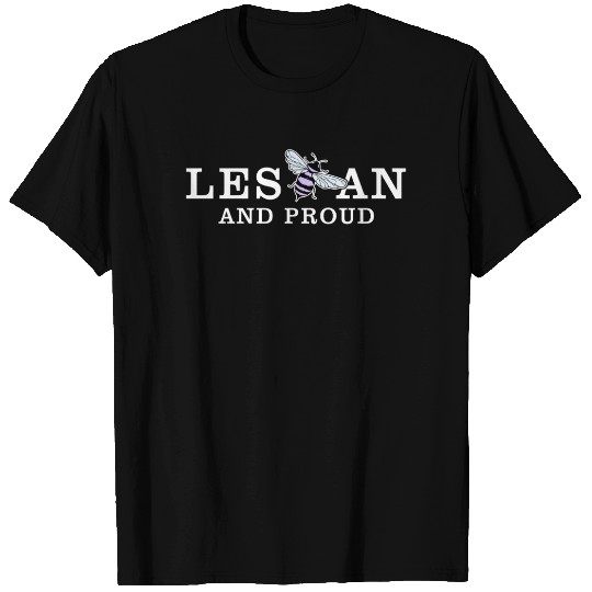 Lesbian and Proud Bee LGBTQ Pride Subtle Statement T Shirts