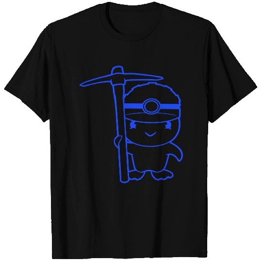 Duck miner pickaxe helmet lamp hard work mining T Shirts