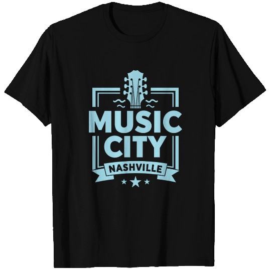 Music City Nashville Guitar Tennessee T Shirts