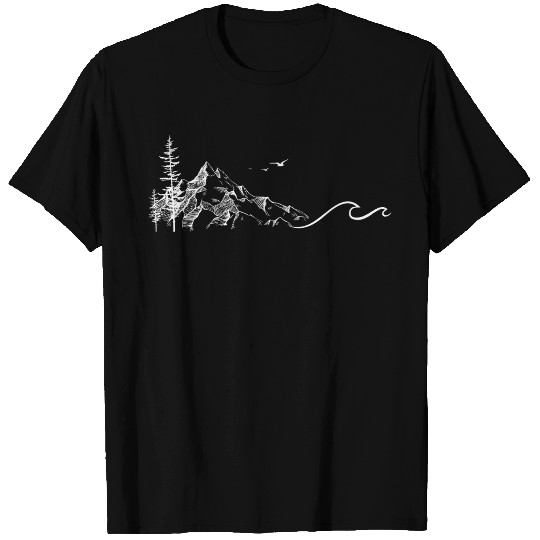 Mountain Wave Birds T Shirts