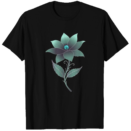 Glowing Fantasy Flower T Shirts