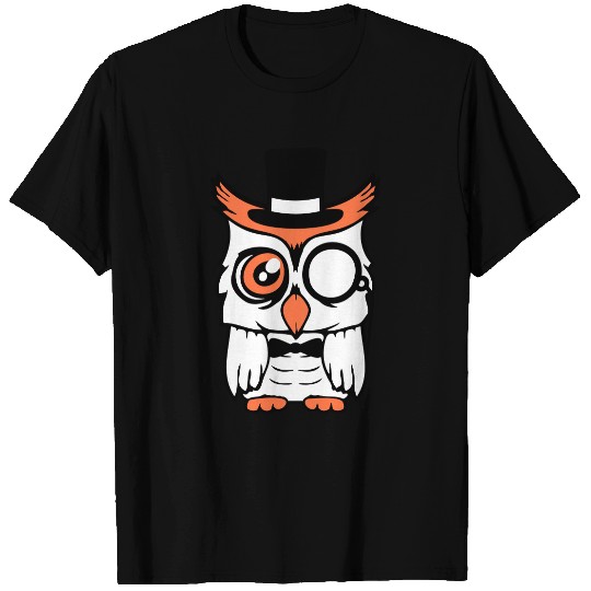 Sir owl top hat monocle glasses rich gentleman fun T Shirts