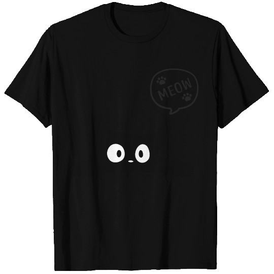 Black Cat- cute meow T Shirts