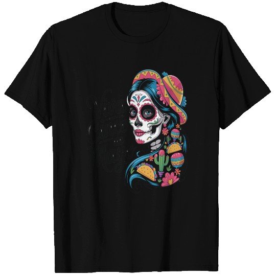 Cinco de Mayo Sugar Skull Girl Sombrero & Flowers T Shirts