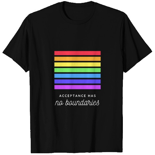 Acceptance Has No Boundaries Pride Graphic T Shirts