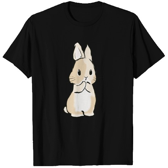 Cute light brown bunny cleaning its paws T Shirts
