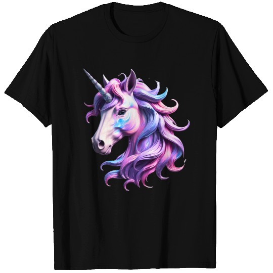 Magical Rainbow Unicorn Illustration T Shirts