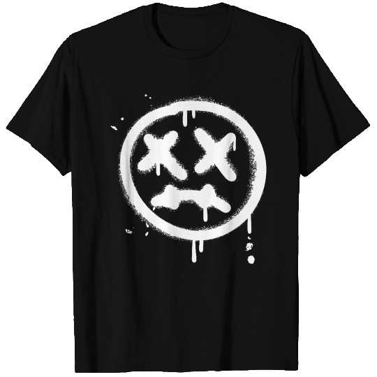 Sad Face Spray Paint Graffiti T Shirts
